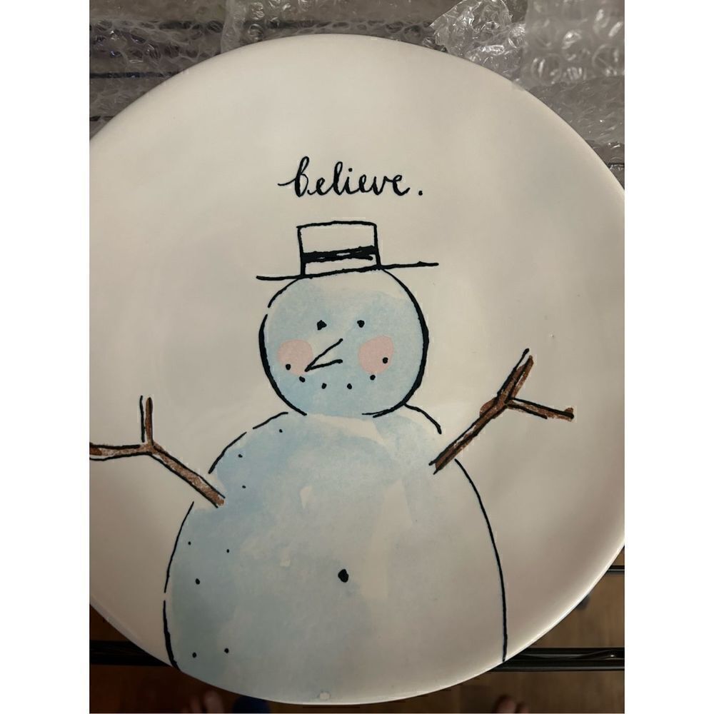 Rae Dunn Believe Plate